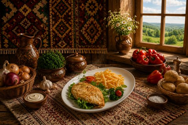 Cotoletta di Pollo con Patatine